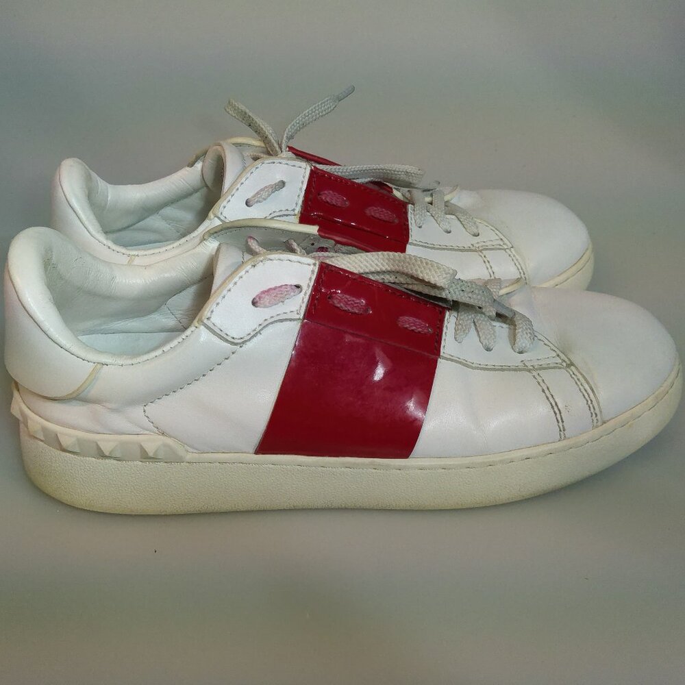Valentino Garavani TK839 Rockstud White Red Sneakers Men’s EU 43 US 10